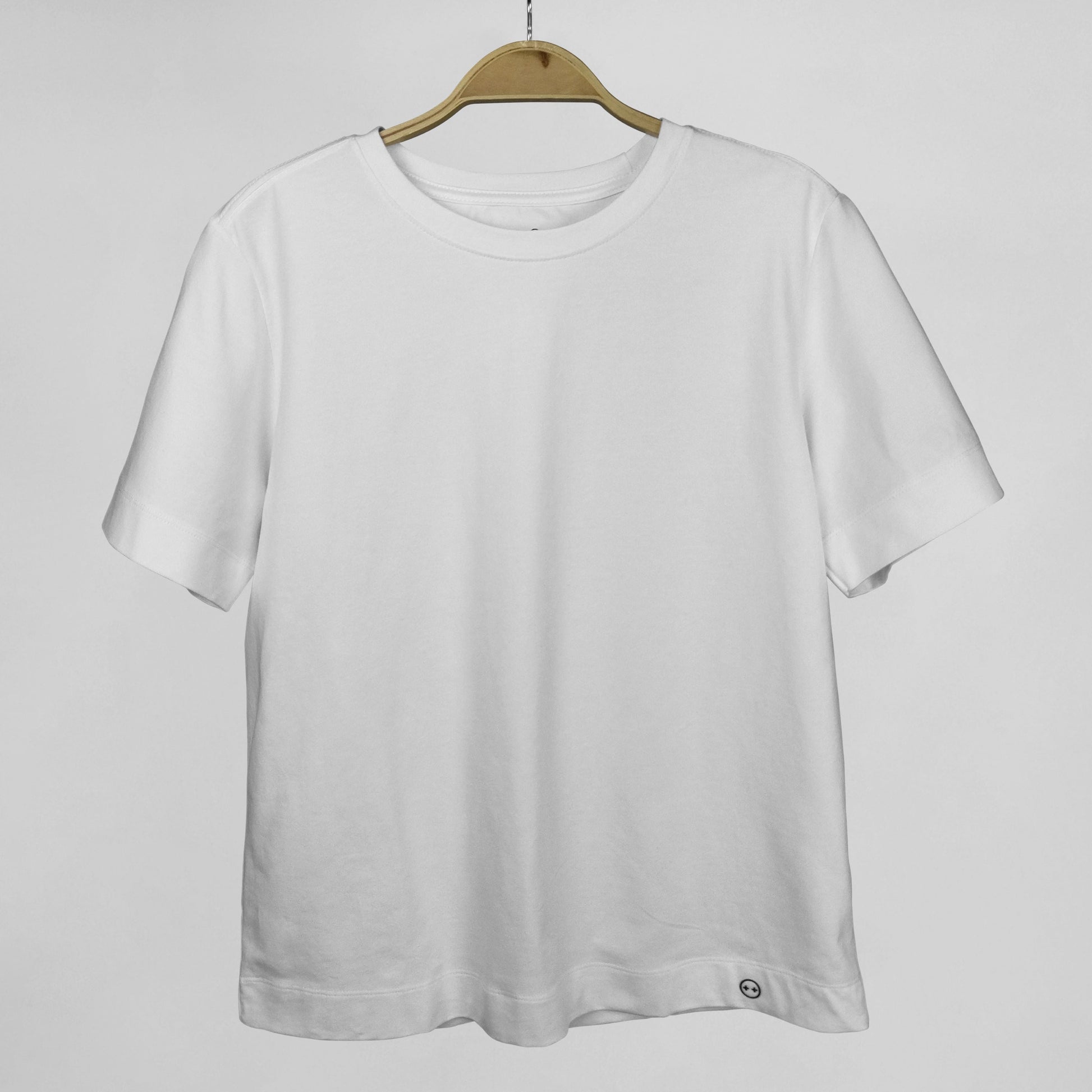 Camiseta manga corta cuello redondo color blanco