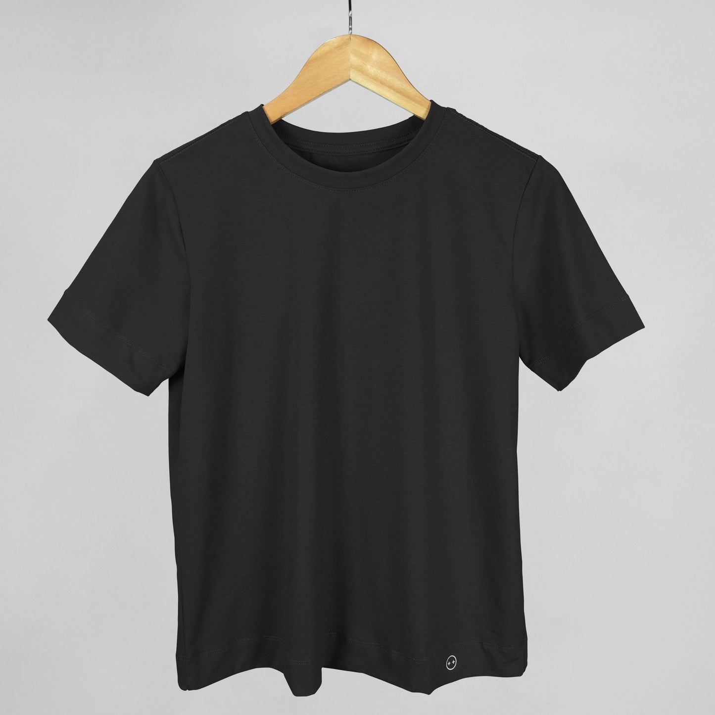 Camiseta manga corta cuello redondo color negro