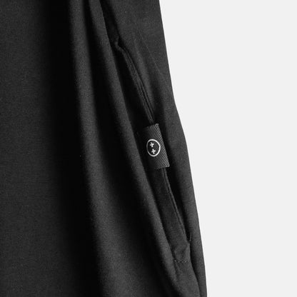 Vestido siabatto detalle de bolsillo color negro